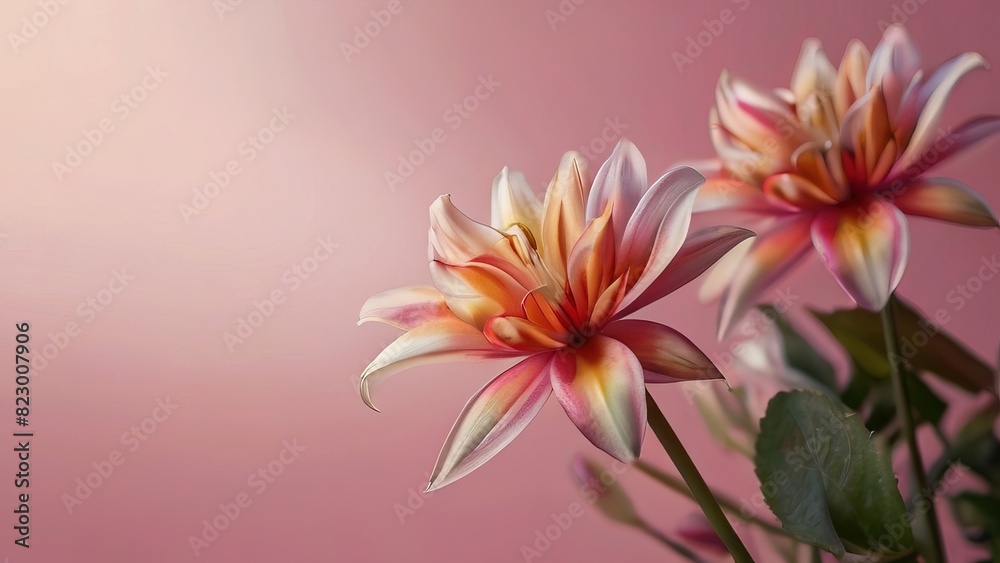 Fototapeta premium pink and yellow flowers