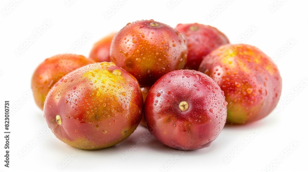 Close-up of ripe passion fruits with droplets on a white background. Fresh, juicy, and delicious, perfect for healthy eating and tropical recipes. Close-up of ripe passion fruits with droplets on a white background. Fresh, juicy, and delicious, perfect for healthy eating and tropical recipes.