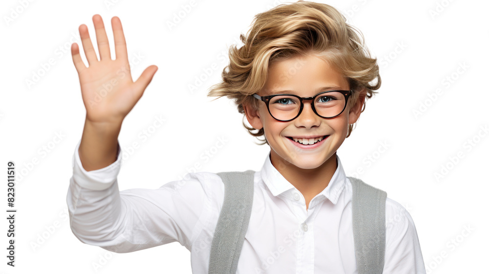 blonde boy with trendy glasses, isolated on transparent and white background.PNG image. blonde boy with trendy glasses, isolated on transparent and white background.PNG image.