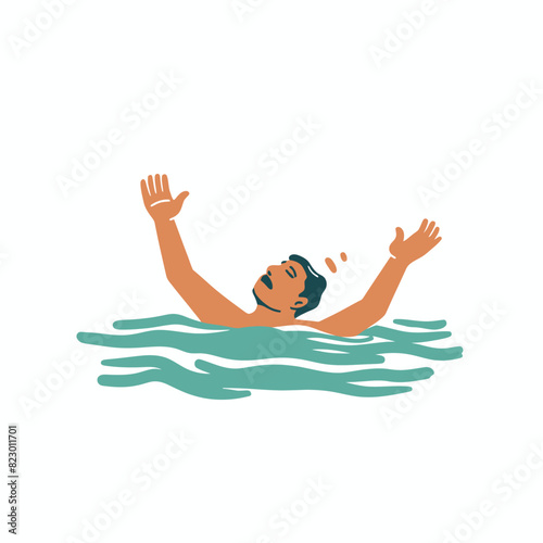 a man swimming in a body of water