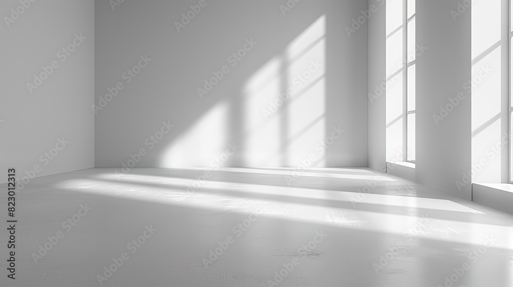 Fototapeta premium Plain white background with a slight reflective sheen