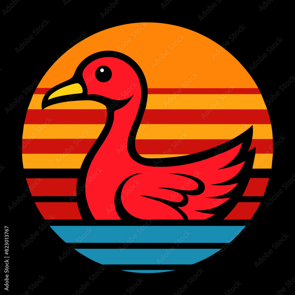 Duck summer t-shirt design vector art illustration Duck summer t-shirt design vector art illustration
