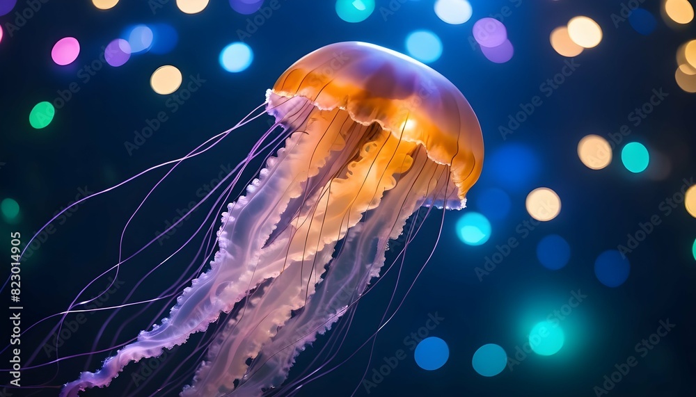 A Jellyfish In A Sea Of Shimmering Lights