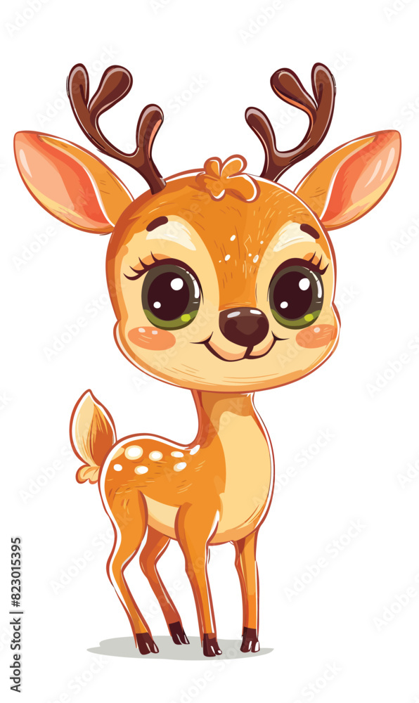 a cute little deer with big eyes