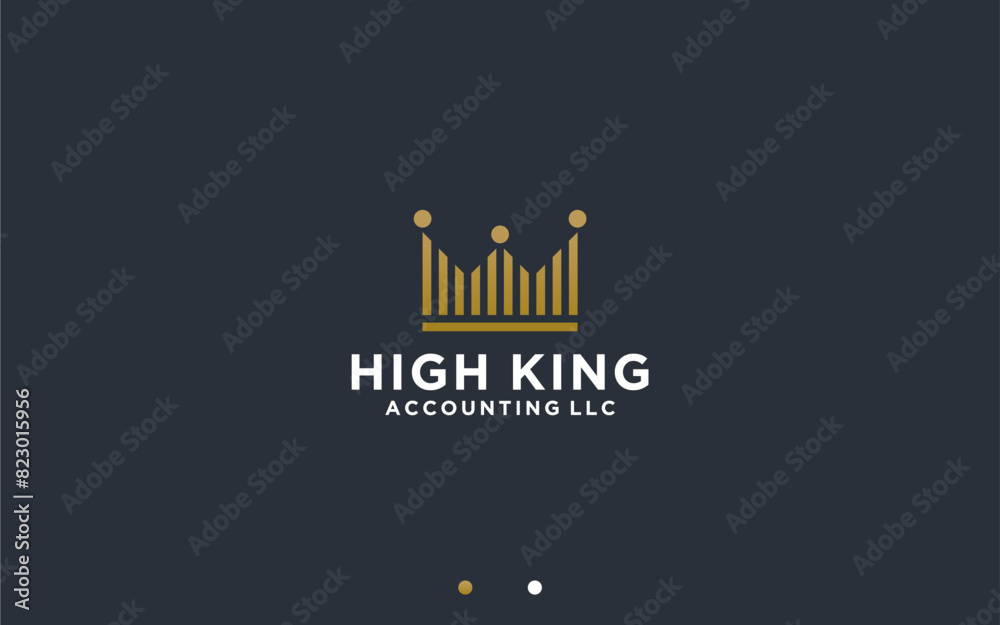 Fototapeta premium crown logo design vector silhouette illustration