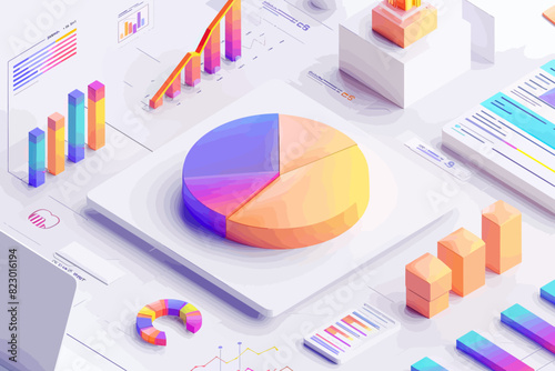 a bunch of different types of graphs on a table