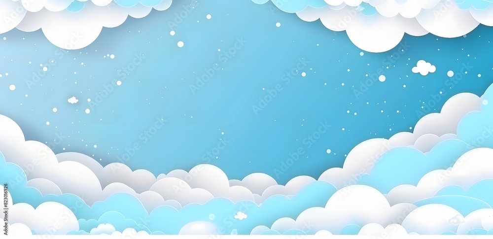 Blue Sky with White Clouds Background