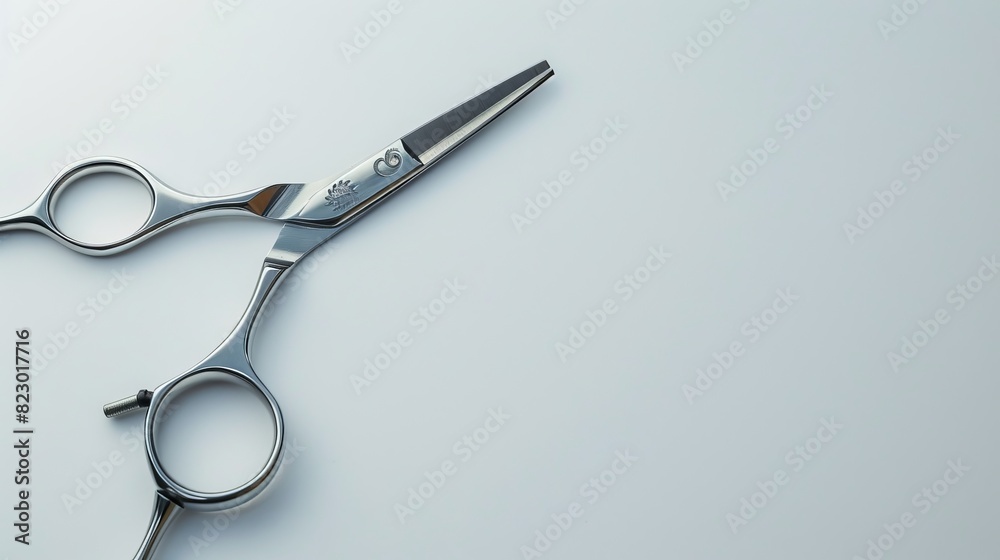 High-quality hairdressing scissors, isolated background with professional studio lighting, close-up shot perfect for advertising, emphasizing their precision High-quality hairdressing scissors, isolated background with professional studio lighting, close-up shot perfect for advertising, emphasizing their precision