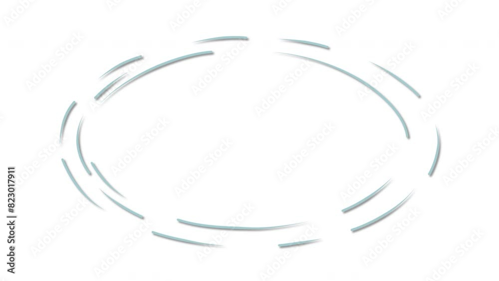 Oval frame self drawing dash stroke line animation. Design element. Blue on white background. Oval frame self drawing dash stroke line animation. Design element. Blue on white background.