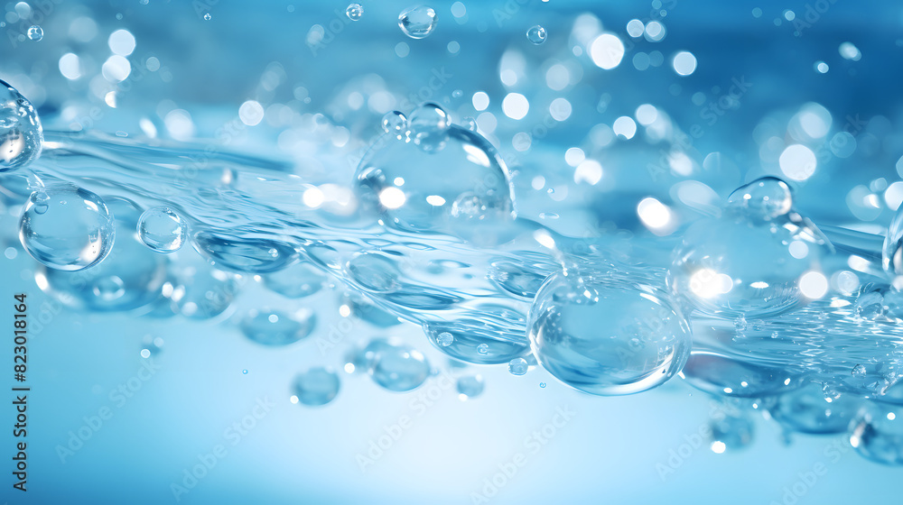 custom made wallpaper toronto digitalDigital blue bubble skin care products abstract poster web PPT background