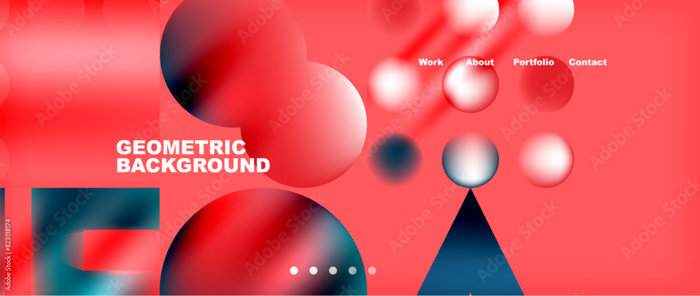 Fototapeta premium Colorful geometric background with circles. Vector Illustration For Wallpaper, Banner, Background, Card, Book Illustration, landing page