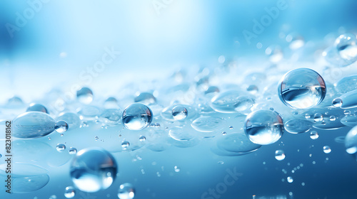 Digital blue bubble skin care products abstract poster web PPT background