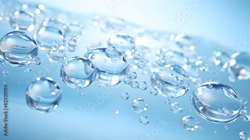 Wallpaper Mural Digital blue bubble skin care products abstract poster web PPT background Torontodigital.ca