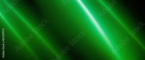 Green abstract background with dark theme and catchy light beams modernity concept illustration photo