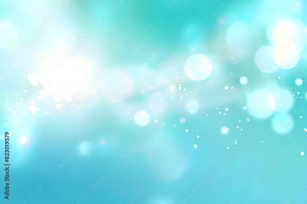 Abstract Turquoise Blurred Background with Soft Light
