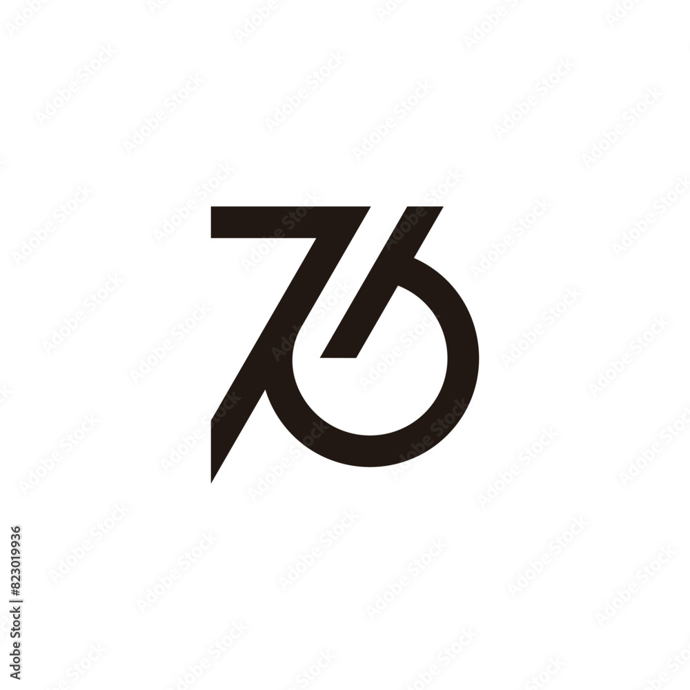 number 70 rotate loop simple geometric logo vector number 70 rotate loop simple geometric logo vector