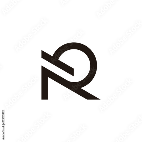 letter n r t round rotate logo vector