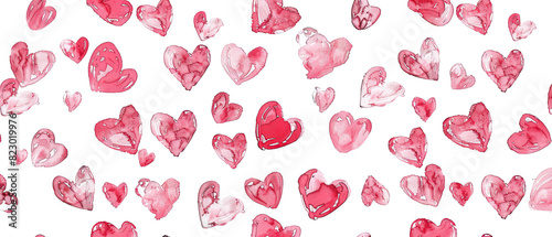 Heart Pattern Background white background widescreen  Generate AI