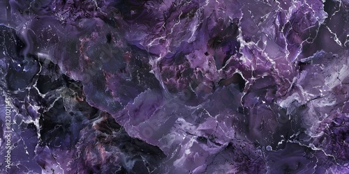 Abstract background with dark purple and black marble texture