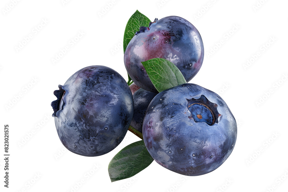 Obraz premium Blue berries Isolated on white background