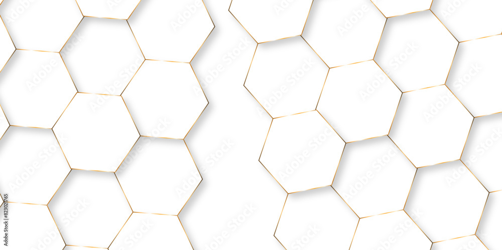 Abstract background with hexagons Abstract hexagon polygonal pattern background vector. seamless bright white abstract honeycomb background.	