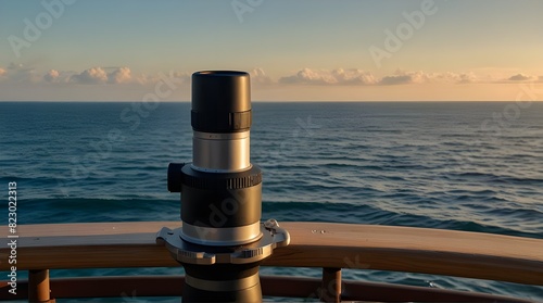 panorama of binoculars and ocean.generative.ai