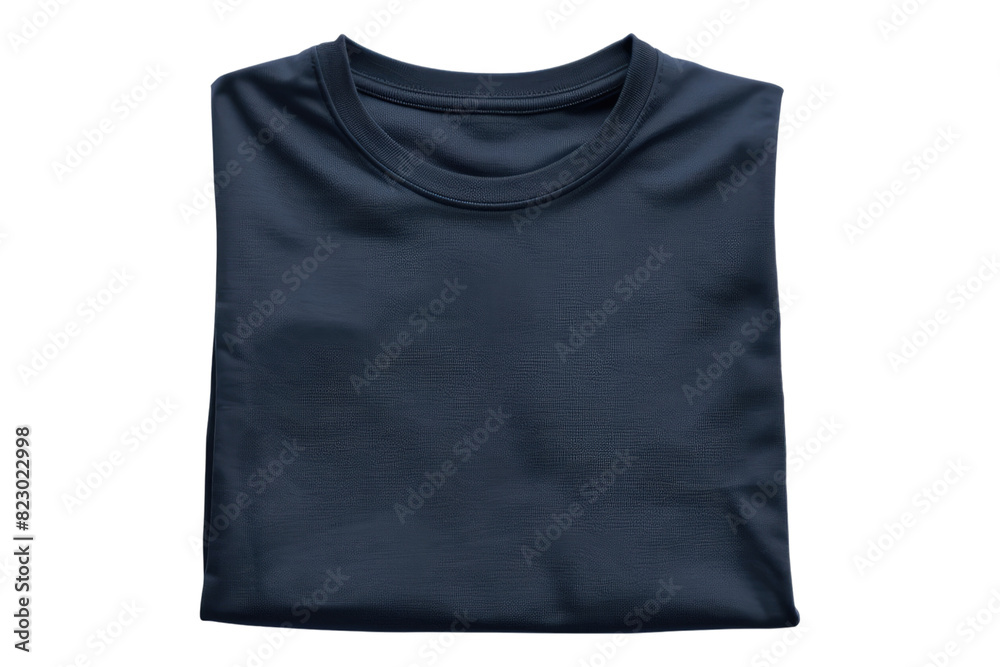 Dark blue folded t shirt Isolated on white background Dark blue folded t shirt Isolated on white background