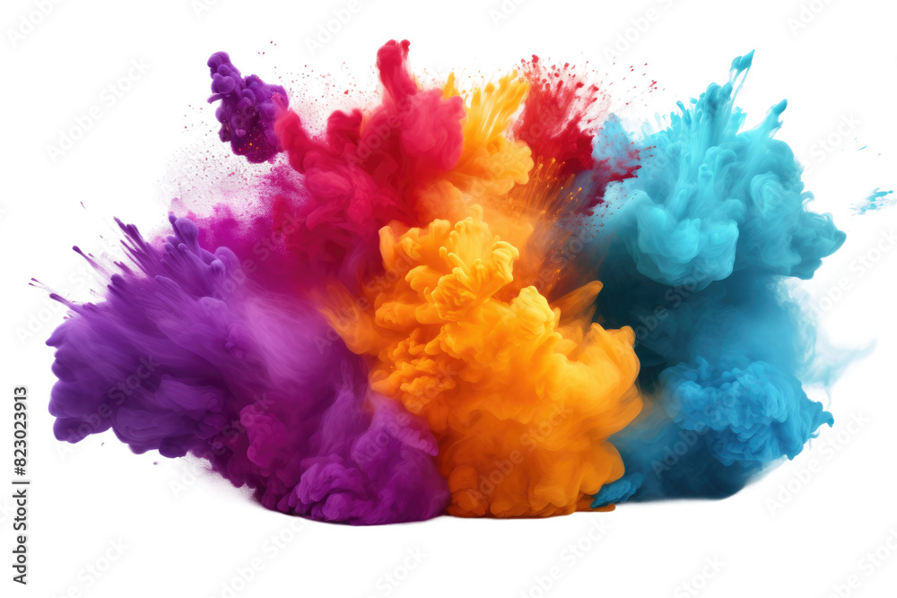 Chromatic Dance of Ephemeral Wisps on Transparent PNG Background. Chromatic Dance of Ephemeral Wisps on Transparent PNG Background.