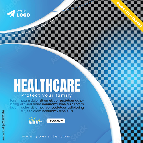 Health Instagram post design and social media banner template