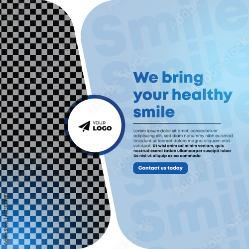 Dentist Instagram post and social media banner design