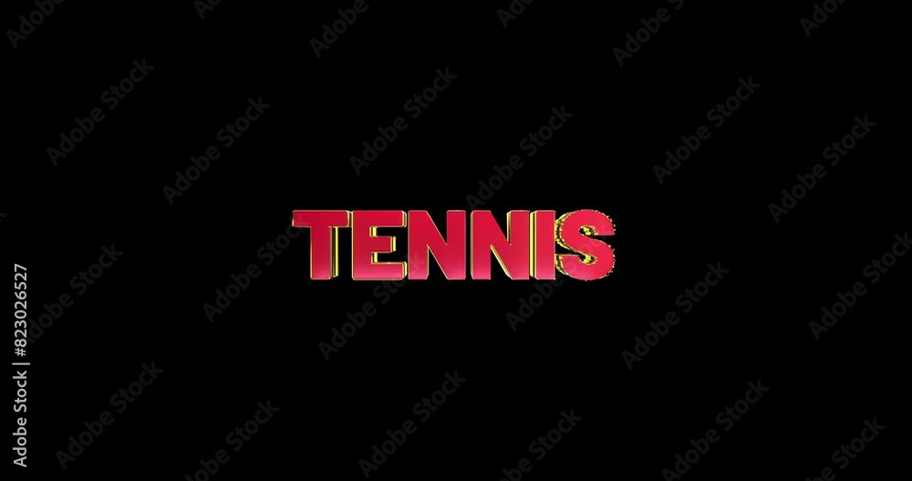 A smooth and high quality, red and gold 3D sport text reveal A smooth and high quality, red and gold 3D sport text reveal
