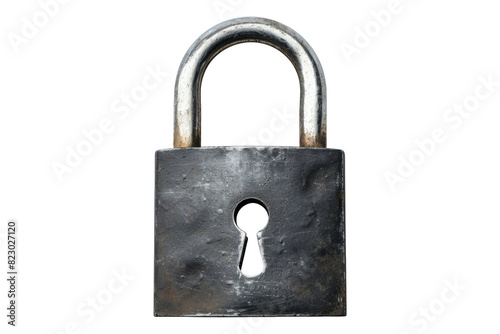 Metal padlock Isolated on white background