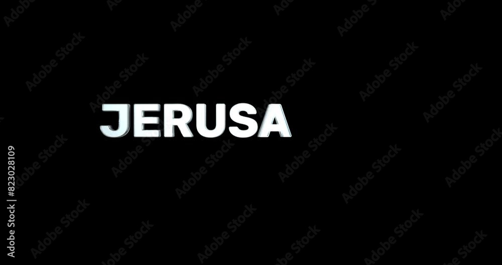 A smooth and high quality, silver 3D text reveal of the capital city A smooth and high quality, silver 3D text reveal of the capital city