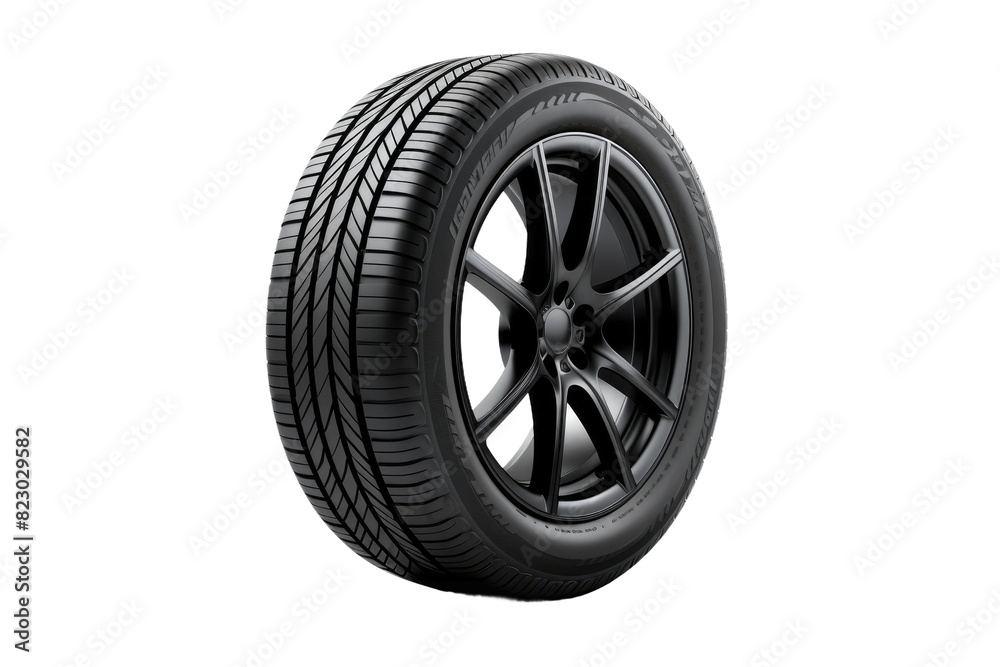 Obraz premium The Wandering Tire on Transparent PNG Background.