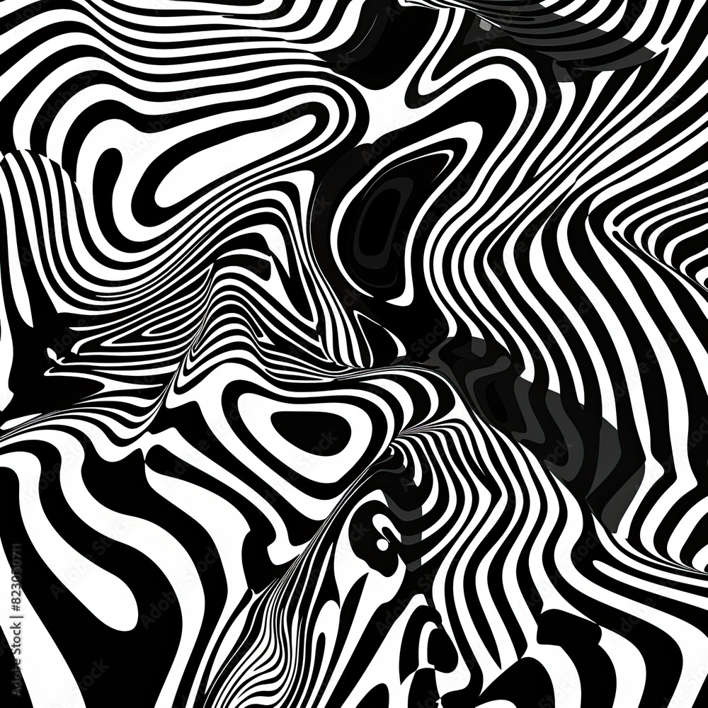 abstract black and white patterns, bold