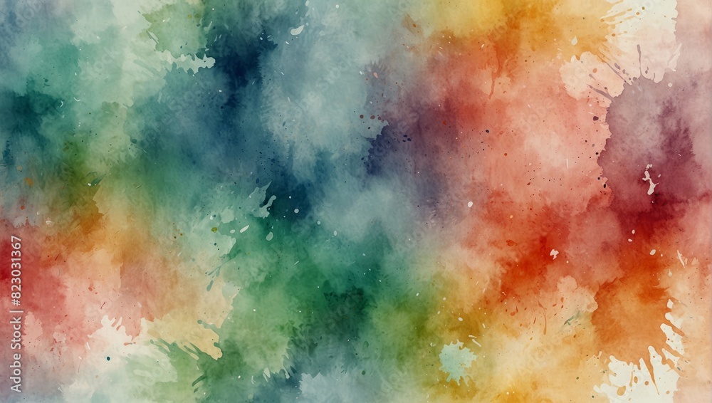 Beautiful pale colors fresh asbtract background. Watercolor illustration