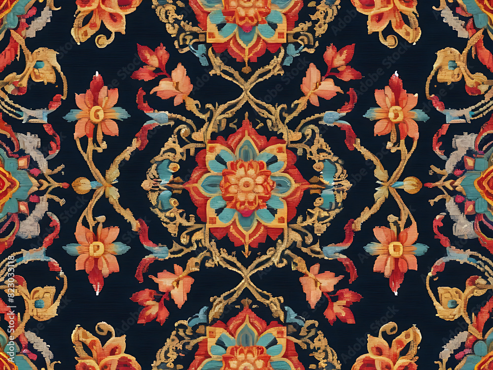 Seamless pattern of floral seamless borders. Decorative pattern with many details. Seamless pattern of floral seamless borders. Decorative pattern with many details.