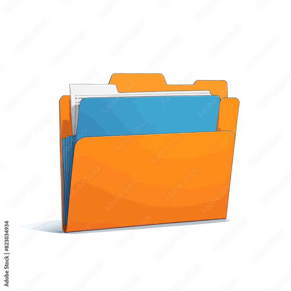 an orange folder with a blue folder inside of it an orange folder with a blue folder inside of it