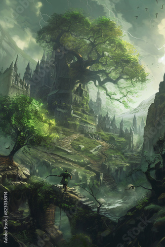 Epic Realms: A Journey Through Fantasy Landscapes. Generative AI © Oana