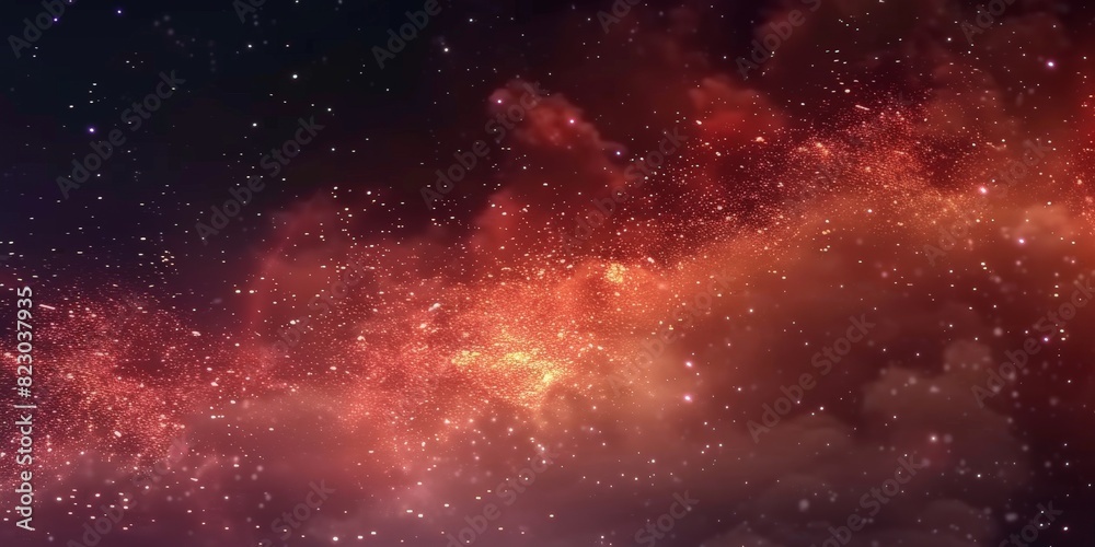 explosion in space, dark red and white particles swirling in the air, abstract red and white cloud, surrounded by particles of fire in the night sky. red space, nebula explosion in space, dark red and white particles swirling in the air, abstract red and white cloud, surrounded by particles of fire in the night sky. red space, nebula