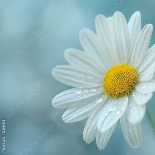 Delicate daisy with water droplets