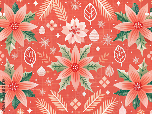 pattern-seamless-christmas-vintage background