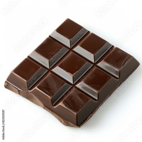 Delicious chocolate bar with geometric pattern