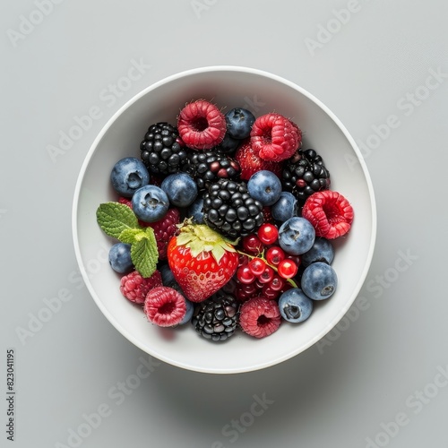 Assortment of fresh berries in a bowl