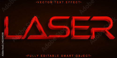 Laser Vector Fully Editable Smart Object Text Effect