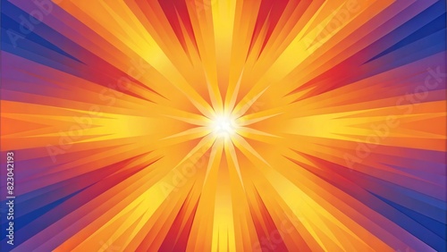 Abstract Sunburst: Radiating sunburst pattern with bright colors, offering a vibrant and energetic feel. Sunburst background