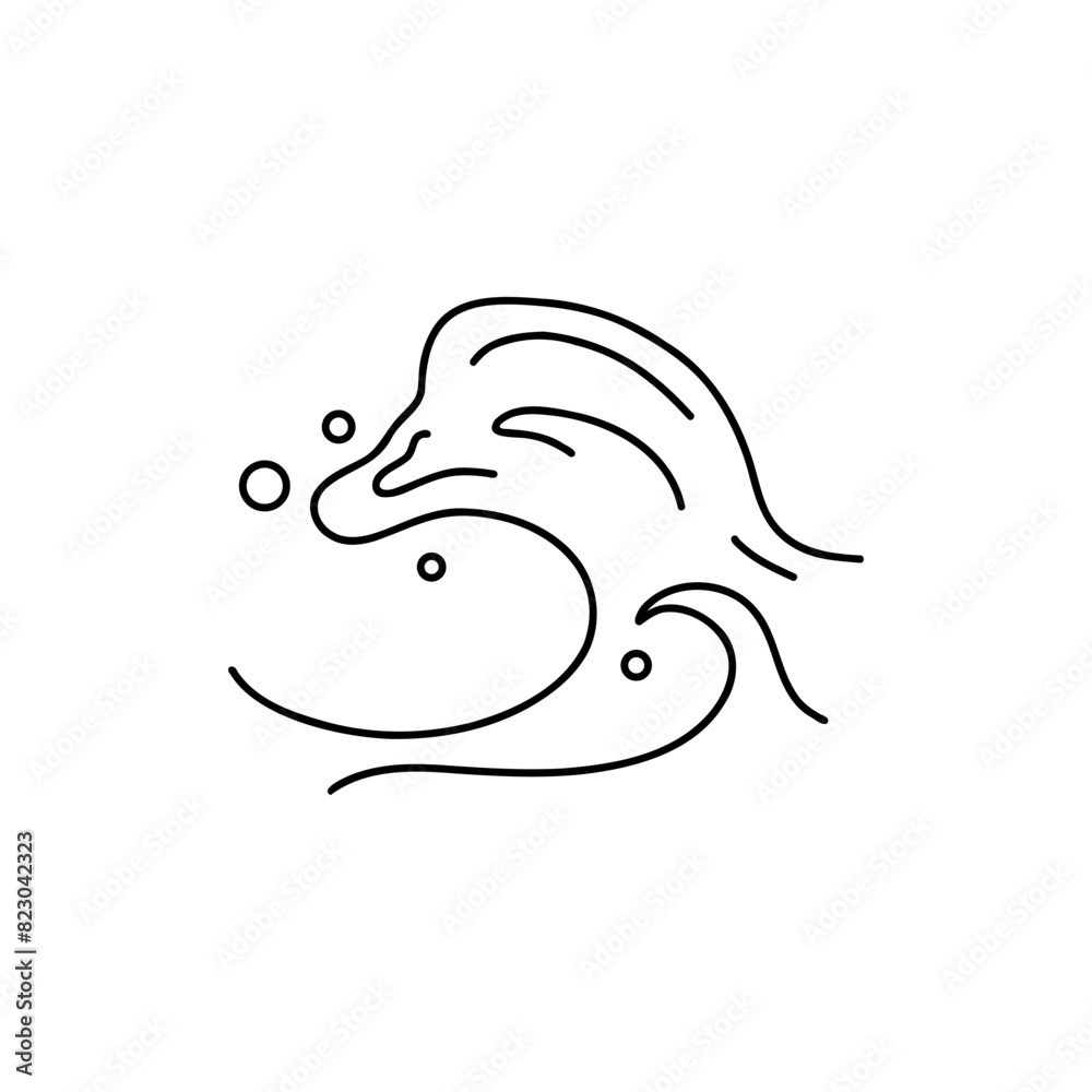 Line waves. Outline marine icons, emblem logo or badge design. Minimal style illustration. Sea and ocean summer vacation. Pictogram water streams. minimalistic symbol. Vector isolated illustration Line waves. Outline marine icons, emblem logo or badge design. Minimal style illustration. Sea and ocean summer vacation. Pictogram water streams. minimalistic symbol. Vector isolated illustration