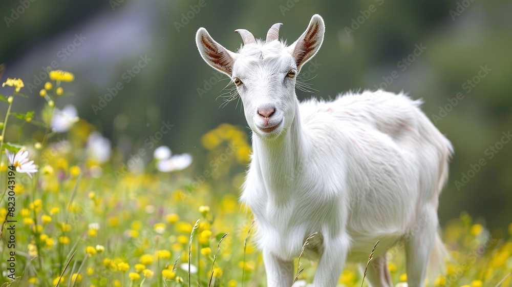 goats in the pasture on the mountain goats in the pasture on the mountain