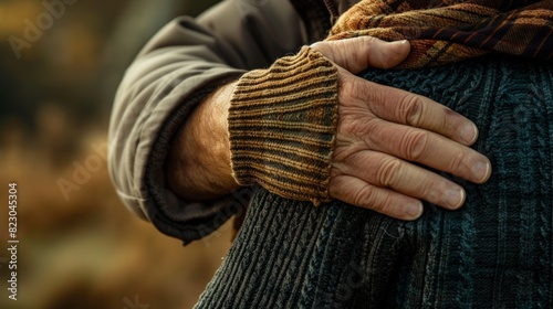 A man and woman are hugging each other