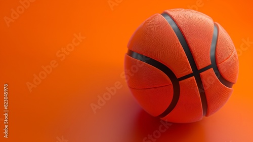 Basketball: Orange basketball with black lines © shaiq